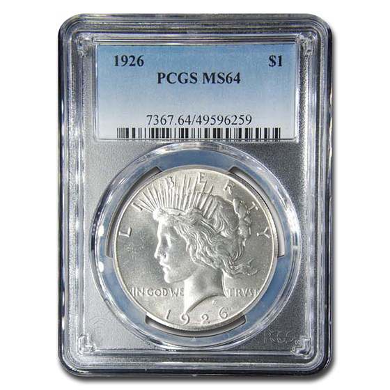 1926 Peace Dollar MS-64 PCGS 1926 Peace Dollar MS-64 PCGS